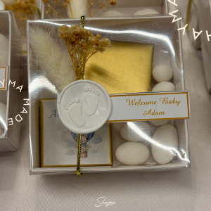 "Welcome Baby" Personalized Chocolate Favor Box