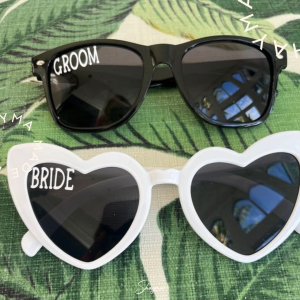 Fun "Bride & Groom" Wedding Sunglasses
