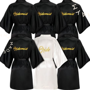 Personalized Satin Robes for Bride & Bridesmaids
