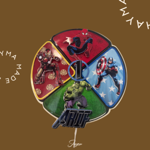 Personalized Avengers Superhero Cake Topper