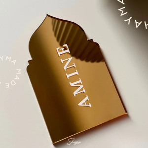 Personalized Mirror Place Card / Gift Tag