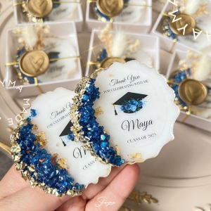 Personalized Resin Coaster - Graduation Favor
