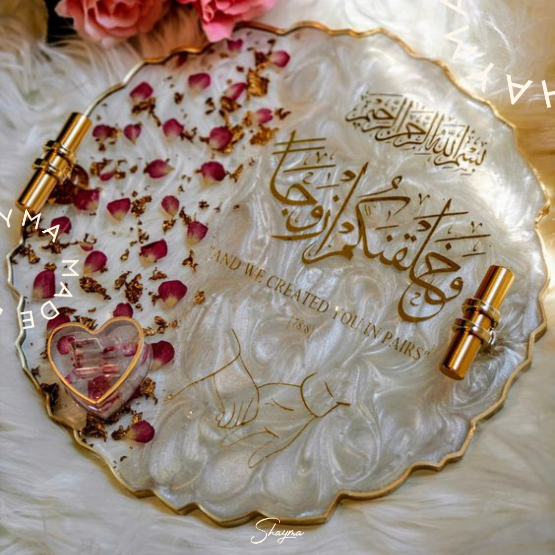 Custom Resin Engagement & Nikkah Trays - Image 3