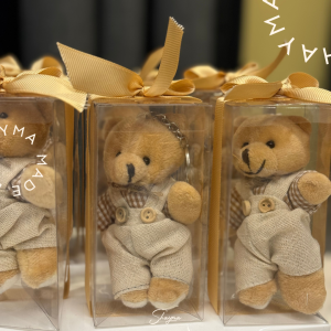 Cute Teddy Bear Keychain Favors for Baby Shower