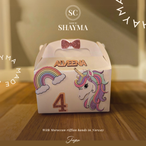 Personalized Unicorn Rainbow Favor Box